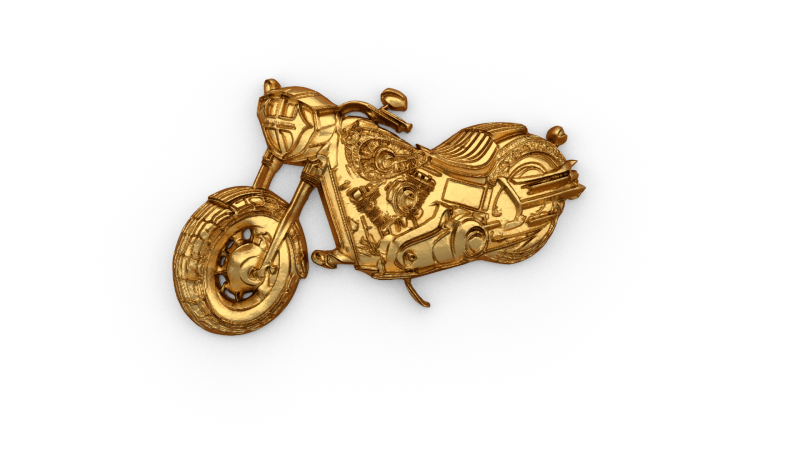 Motorcycle pendant -02 printable jewelry 3D Модель .c4d .max .obj .3ds .fbx .stl .blend 