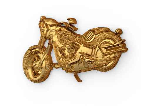Motorcycle pendant -02 printable jewelry 3D Model