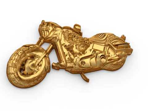 Motorcycle pendant -02 printable jewelry 3D Model