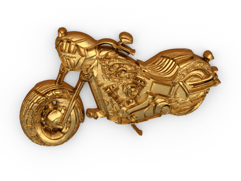 Motorcycle pendant -02 printable jewelry 3D Модель