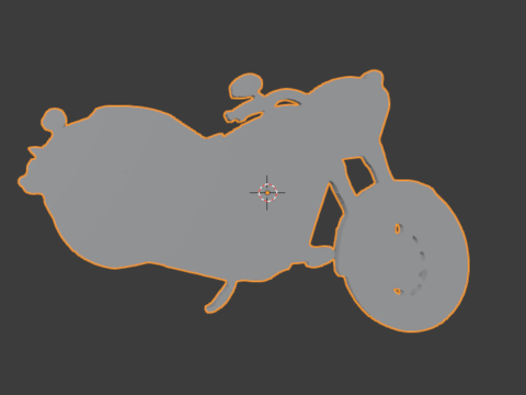 Motorcycle pendant -02 printable jewelry 3D Модель