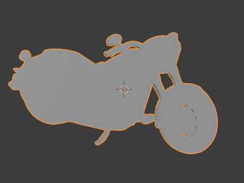 Motorcycle pendant -02 printable jewelry 3D Model