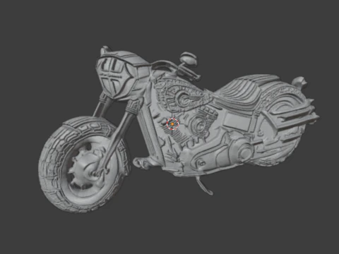 Motorcycle pendant -02 printable jewelry 3D Model