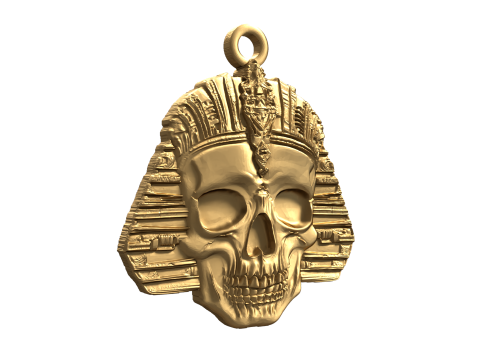 Skull pharaoh pendant 20 printable jewelry 3D print model 3D-printmodel