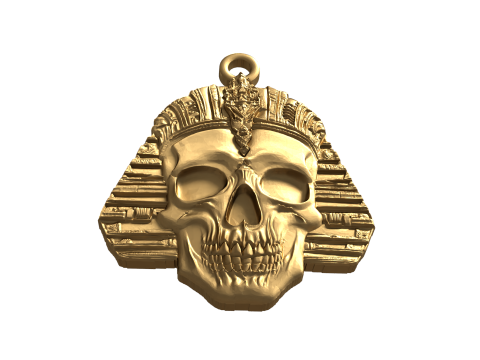 Skull pharaoh pendant 20 printable jewelry 3D print model 3D-printmodel