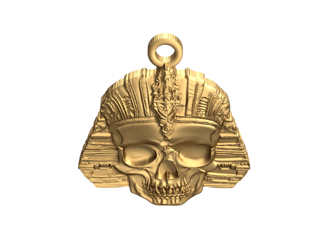 Skull pharaoh pendant 20 printable jewelry 3D print model 3D-printmodel