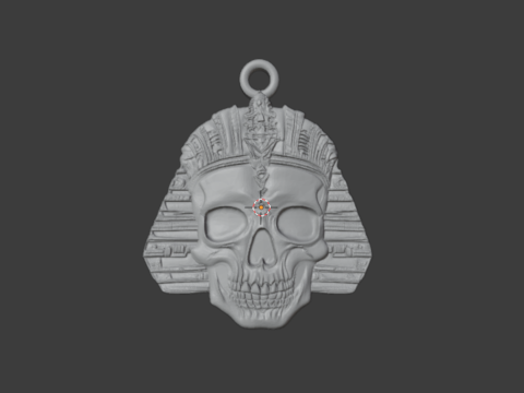 Skull pharaoh pendant 20 printable jewelry 3D print model 3D-printmodel