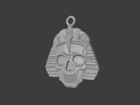 Skull pharaoh pendant 20 printable jewelry 3D print model 3D-printmodel
