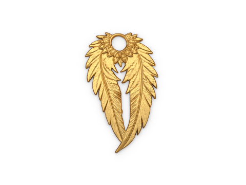 Feather Pendant 21 printable jewelry 3D print model 3D 프린트 모델
