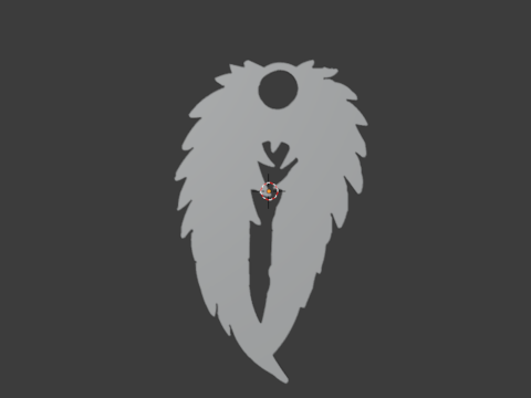 Feather Pendant 21 printable jewelry 3D print model Model Cetak 3D