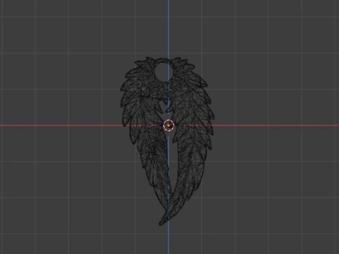 Feather Pendant 21 printable jewelry 3D print model 3D Print Model