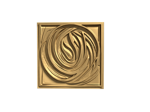3D Printed Gold Foil Textured Decor Set - Ornamental Wall Panel 3D print model 3D 프린트 모델