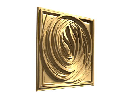 3D Printed Gold Foil Textured Decor Set - Ornamental Wall Panel 3D print model 3D-Druckmodell