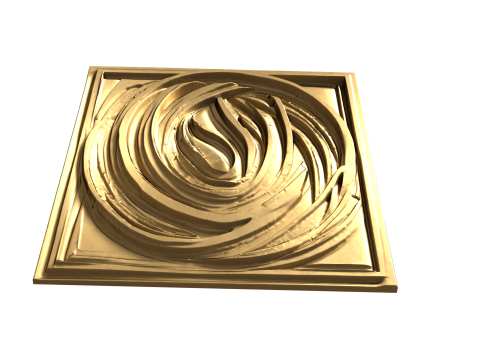 3D Printed Gold Foil Textured Decor Set - Ornamental Wall Panel 3D print model 3D-Druckmodell