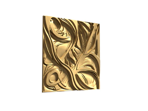 3D Printed Ornamental Wall Panel decor set 3D print model 3D Print Model