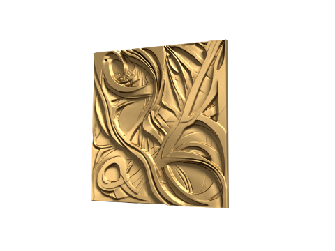 3D Printed Ornamental Wall Panel decor set 3D print model 3D 프린트 모델