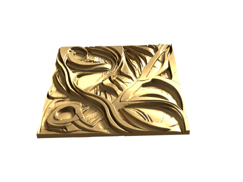 3D Printed Ornamental Wall Panel decor set 3D print model 3D Print Model