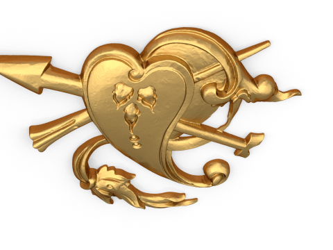 Classic carved decor ornament 485 Modello di stampa 3D