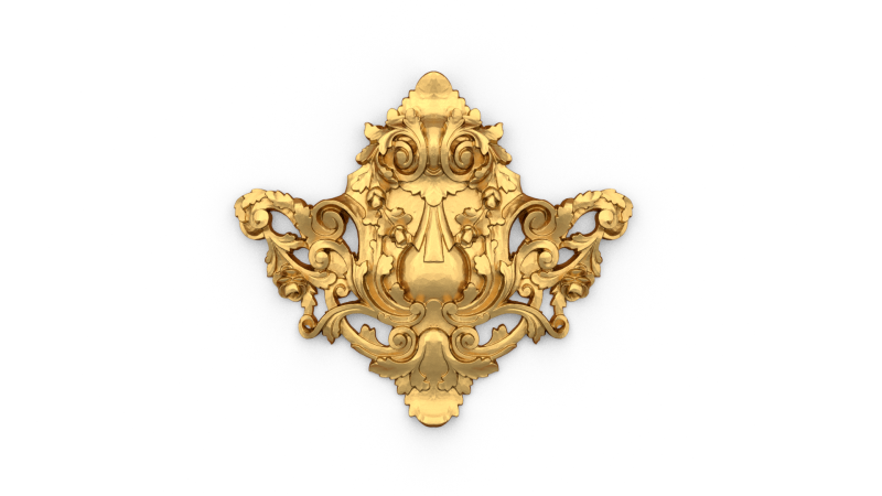 Classic carved decor ornament 487 Modello di stampa 3D .c4d .max .obj .3ds .fbx .stl .blend 