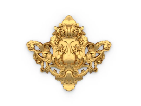 Klassisches geschnitztes Dekorornament 487 3D Druckmodell