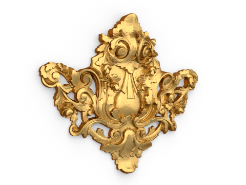 Classic carved decor ornament 487 Modello di stampa 3D
