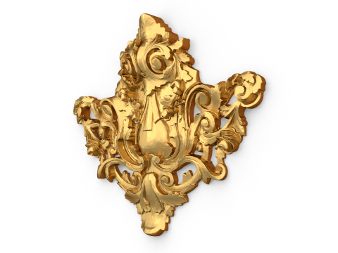 Classic carved decor ornament 487 Modello di stampa 3D