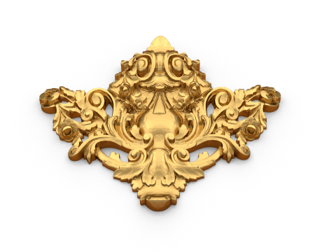 Classic carved decor ornament 487 Modello di stampa 3D