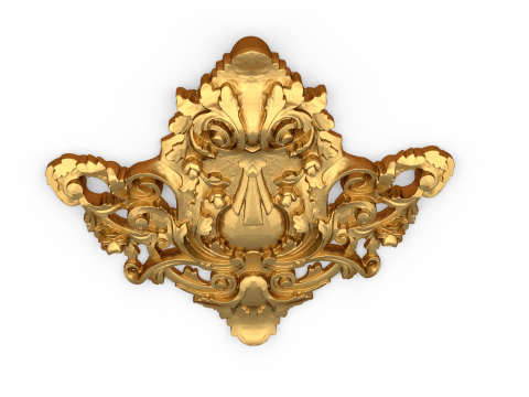 Classic carved decor ornament 487 Modello di stampa 3D