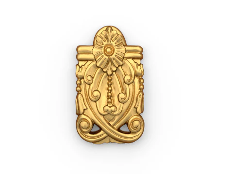 Klassisches geschnitztes Dekorornament 489 3D Druckmodell