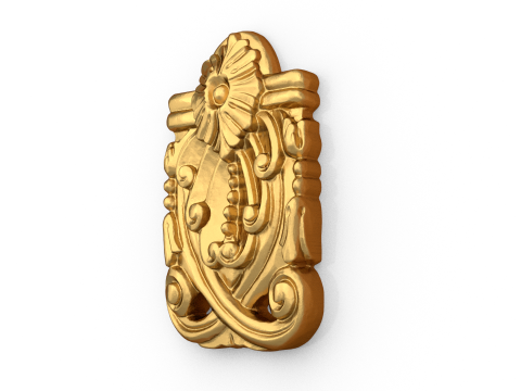 Classic carved decor ornament 489 3D-Druckmodell