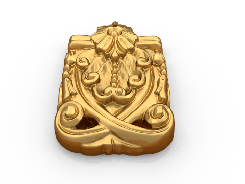 Classic carved decor ornament 489 3D-Druckmodell