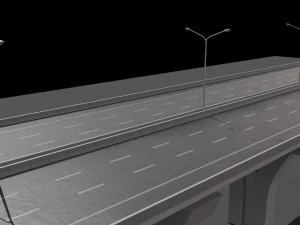 otoyol 2 şeritli 3D Model