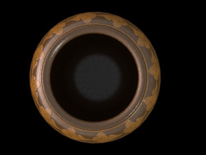 glazed water jar with dragon patterns 3D Model