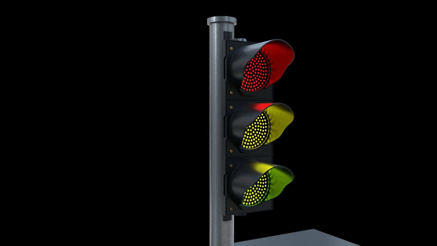 traffic light led 3D Model .c4d .max .obj .3ds .fbx .stl .blend 