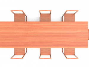 dining table from parasite movie Modelo 3D