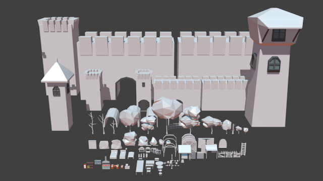 assets - medieval 3D Model .c4d .max .obj .3ds .fbx .stl .blend 