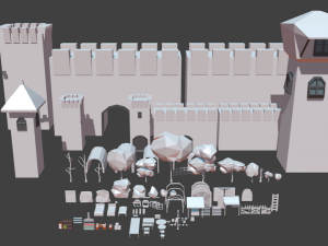 assets - medieval Modello 3D