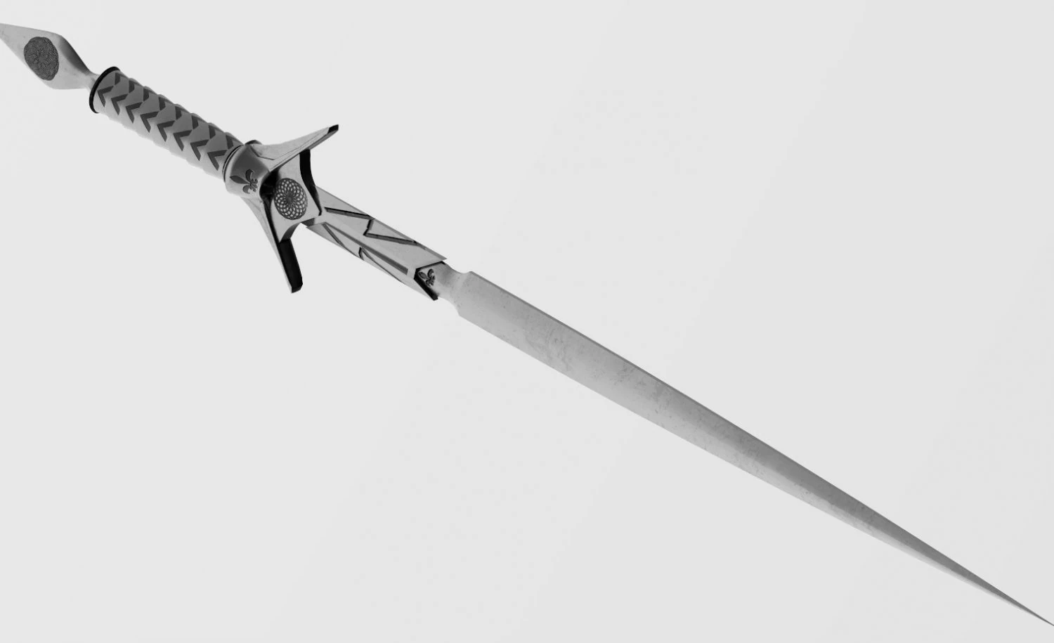 ultimate steel sword 3D Model .c4d .max .obj .3ds .fbx .stl .blend 