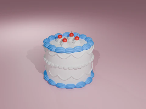 Desenho de bolo Modelo 3D