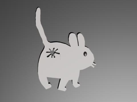 Etiqueta - clip para pan de conejo 3D Model