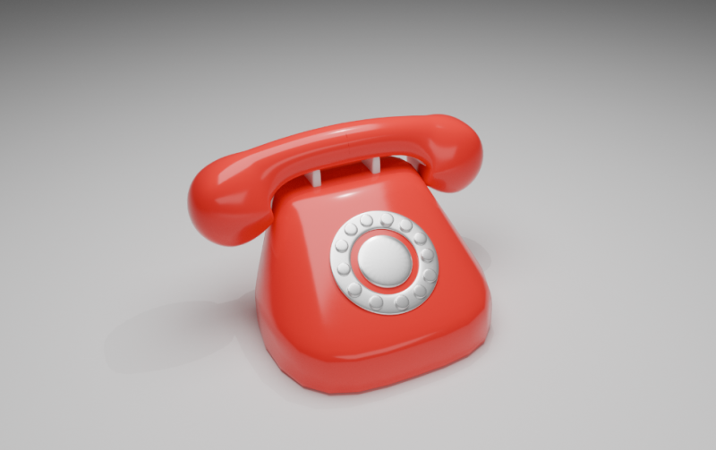 Telefono retro cartoon 3D Print Model .c4d .max .obj .3ds .fbx .stl .blend 