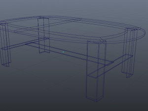 glass table 3D 模型