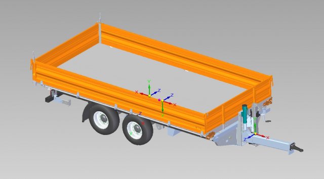 Three side trailer tsk100 3D Model .c4d .max .obj .3ds .fbx .stl .blend 