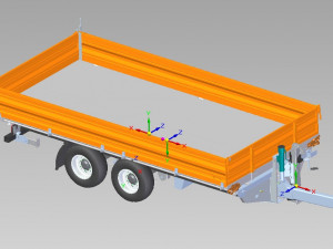 Three side trailer tsk100 3D Model