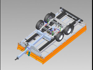 Three side trailer tsk100 3D Model
