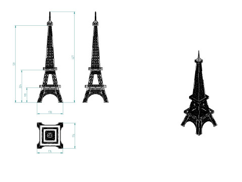 Eiffel Tower 3D Model