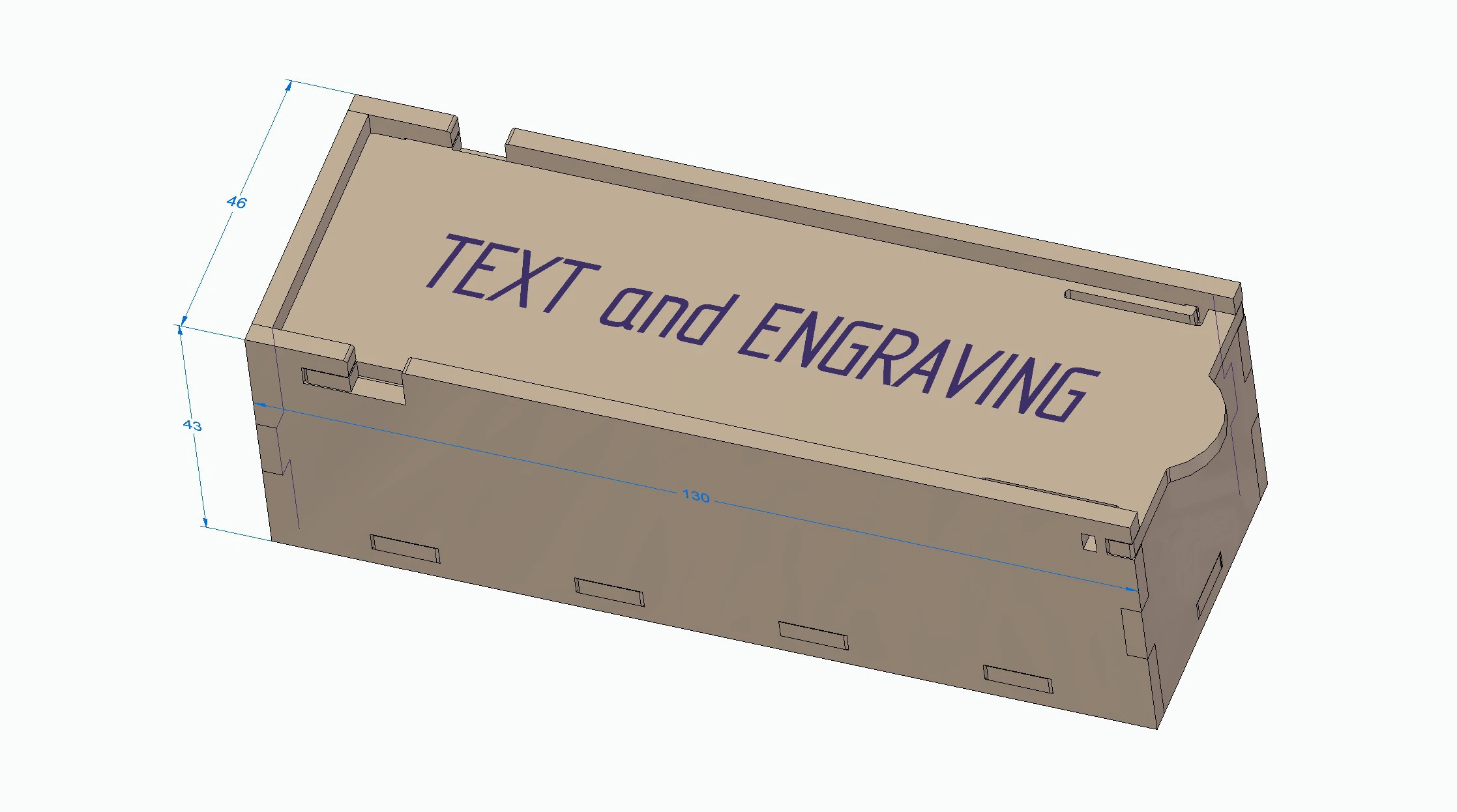 Knife box with removable lid 3D Model .c4d .max .obj .3ds .fbx .stl .blend 