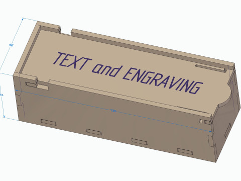 Knife box with removable lid 3D मॉडल