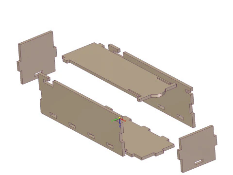 Knife box with removable lid 3D Model