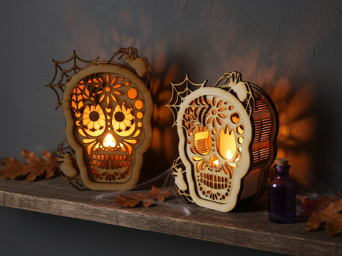 Skull-Candle-Holder Model 3D